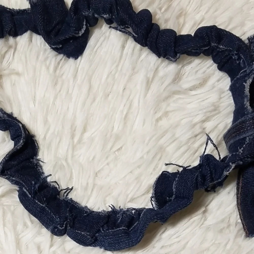 Tasty Raw Edge Denim HEADBANZ- 